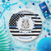 警察の退退職した職おめでとう ペーパープレート (パーティー)