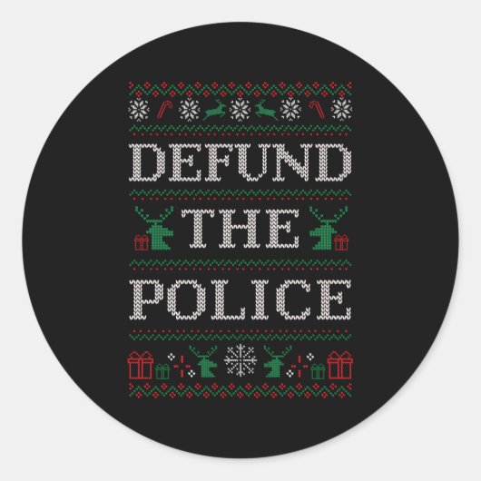 警察の醜い警察の残虐行為を無視する ラウンドシール (正面)