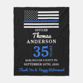 警察の除パーソナライズされた職法執行 フリースブランケット (正面)