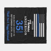 警察の除パーソナライズされた職法執行 フリースブランケット (正面(横))