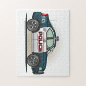 警察の障害物車の警察官車 ジグソーパズル (縦)