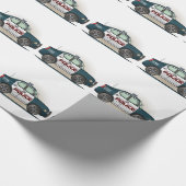 警察の障害物車の警察官車 ラッピングペーパー (角)