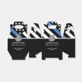 警察の青いラインの旗 おめでとう 退職 フェイバーボックス (折り畳みなし)