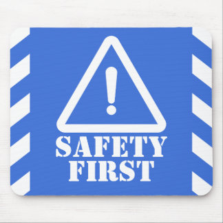警察の青の安全第一 マウスパッド
