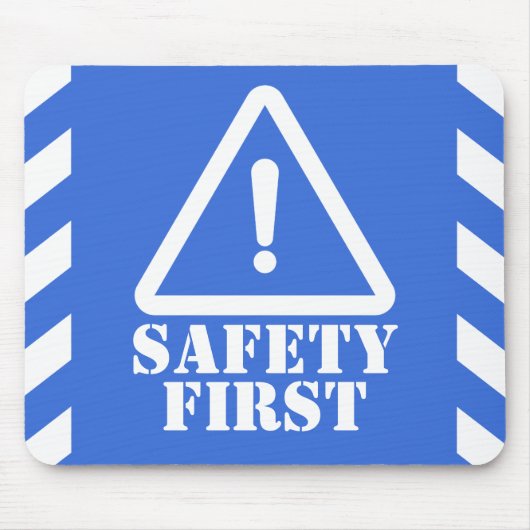警察の青の安全第一 マウスパッド (正面)
