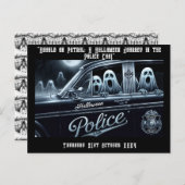 警察の馬車でのハロウィーンの旅 シーズンポストカード (正面/裏面)