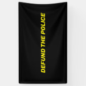 警察の黒い黄色のタイポグラフィを取り除くモダン 横断幕 (縦)