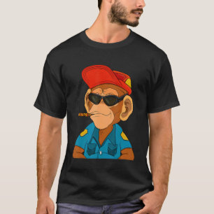 警察のApe NFTをテーマにしたサル警官 Tシャツ