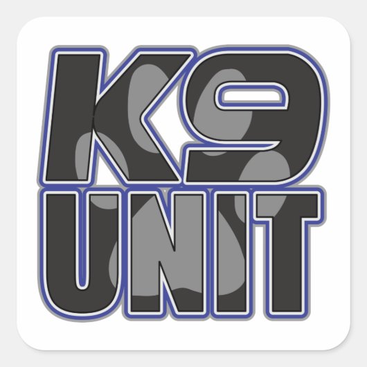 警察のK9ユニットのポープリント スクエアシール (正面)