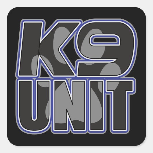 警察のK9ユニットのポープリント スクエアシール (正面)
