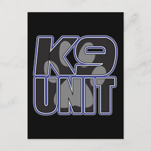 警察のK9ユニットのポープリント ポストカード (正面)