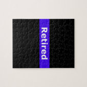 警察のRetirtedの薄いブルーライン ジグソーパズル (横)