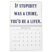 警察はカレンダーに記録します カレンダー (2月 2027)