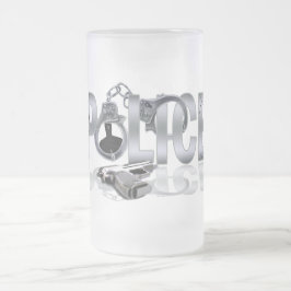 警察はデザインを襲います フロストグラスビールジョッキ