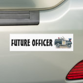 警察はバンパーステッカー車の警察官車のペダルを踏みます バンパーステッカー (車上)