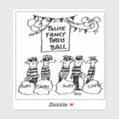 警察はファンシーボール漫画をドレス。 シール (シート)