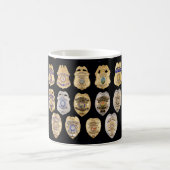 警察はマグに記章を付けます コーヒーマグカップ (中央)