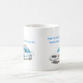 警察はマグに調子を合わせます コーヒーマグカップ (中央)