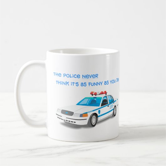 警察はマグに調子を合わせます コーヒーマグカップ (左)