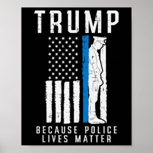 警察は問題プロトランプ薄い青い線の私たちFを生きる ポスター