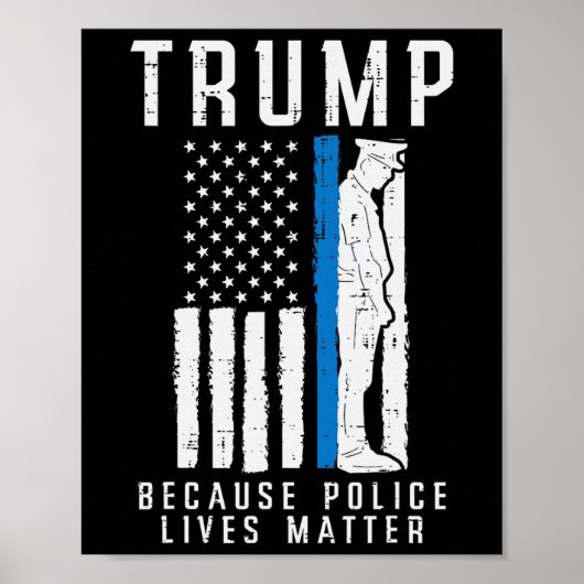 警察は問題プロトランプ薄い青い線の私たちFを生きる ポスター (正面)