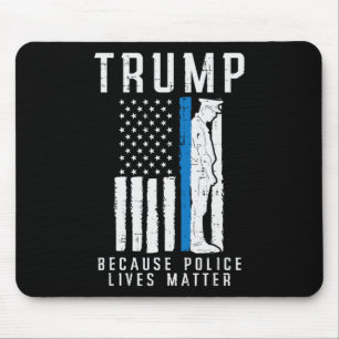 警察は問題プロトランプ薄い青い線の私たちFを生きる マウスパッド