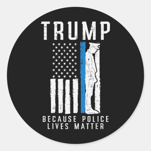 警察は問題プロトランプ薄い青い線の私たちFを生きる ラウンドシール (正面)