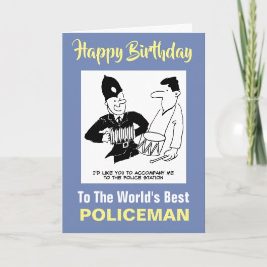 警察は男に同行を求めている カード (正面)