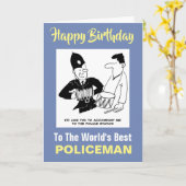 警察は男に同行を求めている カード (黄色い花)