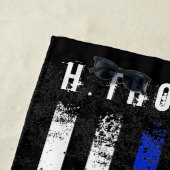 警察は米国旗のカスタムのスタイルを作りました ビーチタオル (インサイチュ)