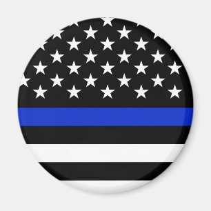 警察は米国旗のスタイルを作りました マグネット
