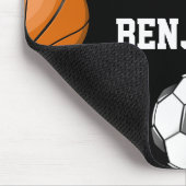 警察は米国旗の名前をカスタムするの黒のスタイルを作りました マウスパッド (コーナー)