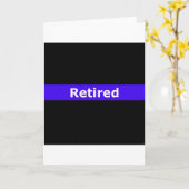 警察は細いブルーラインを引退した カード (黄色い花)