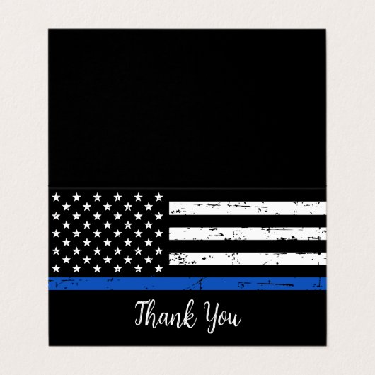 警察は細い青パーソナライズされた線に感謝 名刺 (外部フラット)