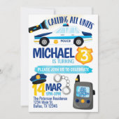 警察は警官誕生日のパーティの招待状を捕えます 招待状 (正面)