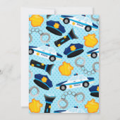 警察は警官誕生日のパーティの招待状を捕えます 招待状 (裏面)