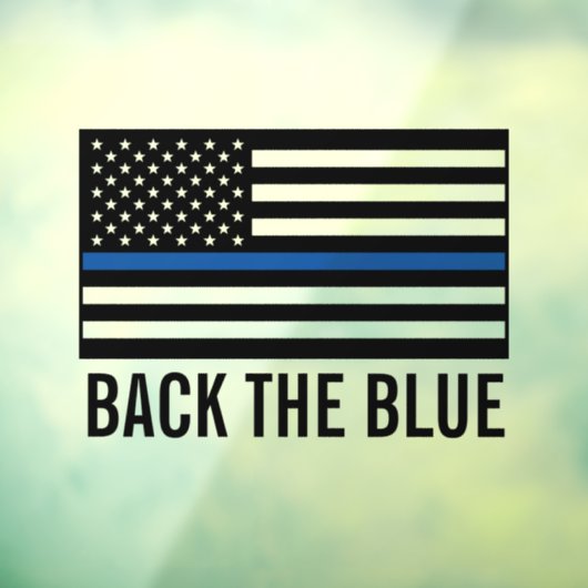 警察は青い細い青い線を支持する ウィンドウサイン (シート3)