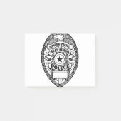 警察は-一般的に記章を付けます ポストイット (正面)