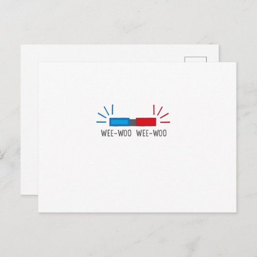 警察または救急車のサイレン ポストカード (正面/裏面)