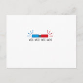 警察または救急車のサイレン ポストカード (正面)