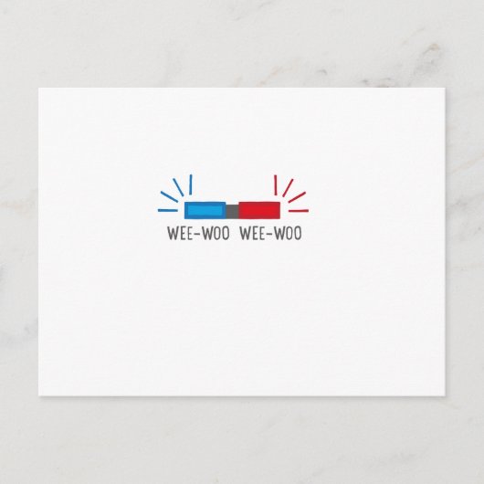 警察または救急車のサイレン ポストカード (正面)