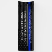 警察をテーマにしたアメリカ国旗の背景 横断幕 (縦)