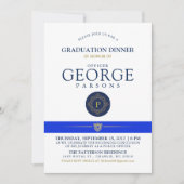 警察をテーマにしたイベント |ディナーモノグラム招待状 招待状 (正面)