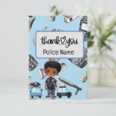 警察をテーマにしたサンキューカード – 感謝の意を表す サンキューカード (スタンド正面)