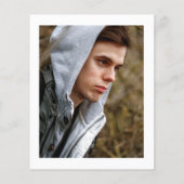 警察をテーマにした卒業パーティーの写真招待状 チラシ (裏面)