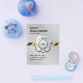 警察をテーマにした卒業パーティーの写真招待状 チラシ (シングル)