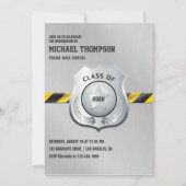 警察をテーマにした卒業パーティー招待状 招待状 (正面)