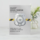 警察をテーマにした卒業パーティー招待状 招待状 (スタンド正面)