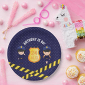 警察をテーマにした誕生日パパーソナライズされたーティ ペーパープレート (パーティー)