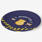 警察をテーマにした誕生日パパーソナライズされたーティ ペーパープレート (アングル)